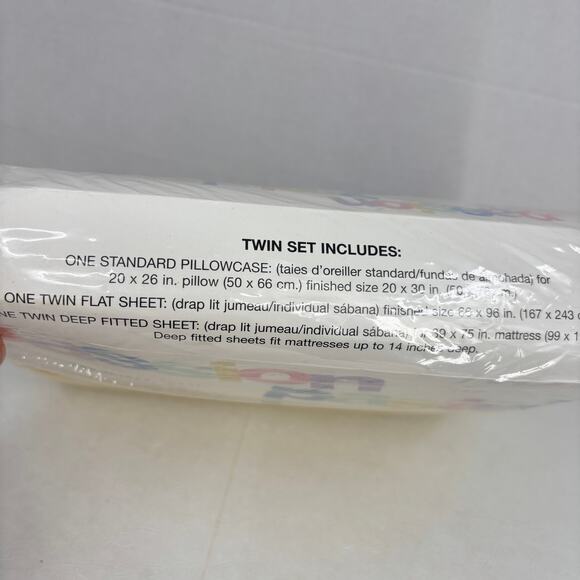 Dayton Hudson Twin Sheets Set Passion Pastels Buttercup 180 Thread Count Vintage - Picture 8 of 9